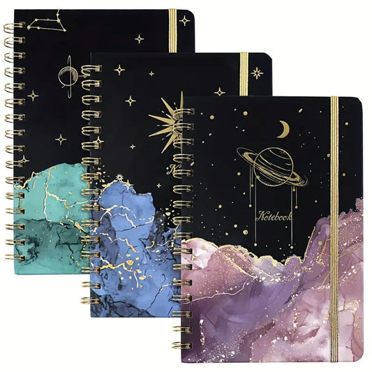 دفتر تصميم السماء بنجوم Starry Sky Pattern A5 Coil Book Notebook